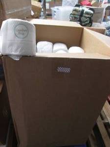 lot 133 image: Large box filled with Comfort Bay s...