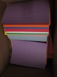 lot 145 image: Variety of colored construction pap...