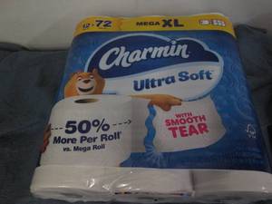 lot 179 image: Charmin Mega XL 12 roll toilet pape...
