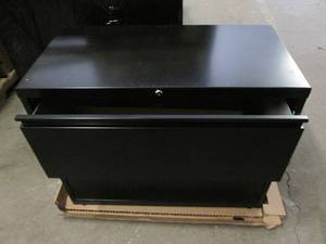 2 Drawer lateral file cabinet, blac...