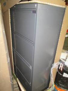 4 Drawer lateral file cabinet, char...