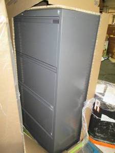 4 Drawer lateral file cabinet, char...
