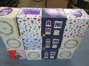 12 Boxes of assorted facial tissue...