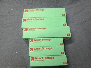 Gallon and quart storage bags...