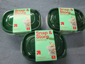 9 66 oz food storage containers...