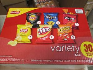 30 Bag variety pack of Frito Lay ch...