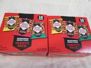 2 18 Variety packs of Dots pretzels...