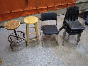 lot 95 image: Stools & Chairs