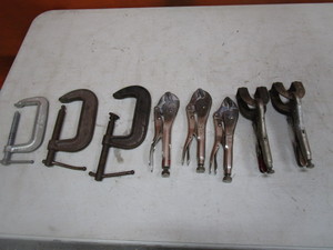 lot 159 image: Vise Grips & C Clamps