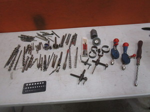 lot 179 image: Misc Drill Bits & Hand Drills