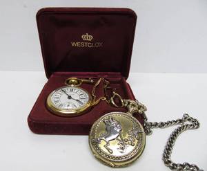 2 Pocket Watches - One Westclox &amp One Warner Bros Armitron w Taz