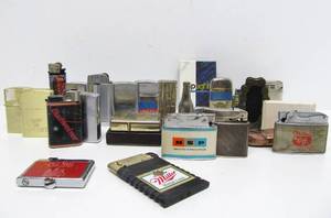 Large Estate Lot of Vintage Cigarette Lighters #2 - Advertising, Zippo etc