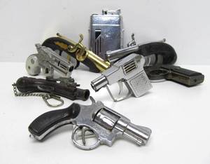 Estate Lot of Vintage Lighters #5 - Gun Lighters