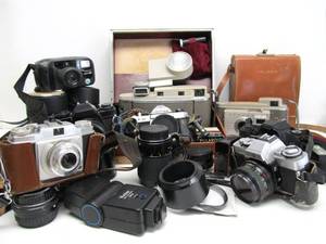 LARGE Estate Lot of Assorted Vintage Film Cameras &amp Accessories