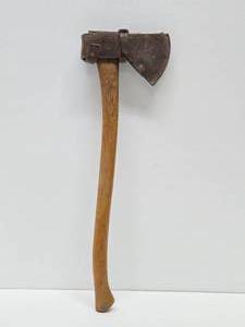 Very Cool Old Vintage COLLINS Axe wOriginal Collins Hickory Handle &amp Head Cover