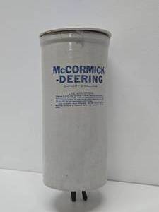 Old Vintage MCCORMICK DEERING Stoneware Lye Crock or Container wOriginal Lid