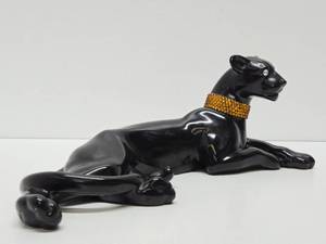 Large 18 Vintage Mid Century Ceramic Jaguar Sculpture&nbsp