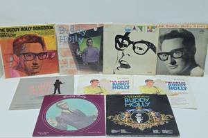 Group of Vintage BUDDY HOLLY Vinyl Records