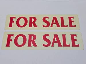2 Original Vintage 1950s-60s era MetalTin FOR SALE Signs