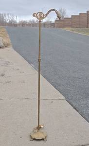 Antique Art Nouveau FloorBridge Lamp wSeahorse Design