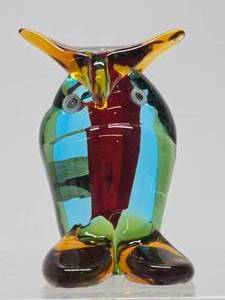 Awesome Vintage Murano Art Glass Owl