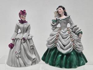 2 Very Nice Mid Century Florence Ceramics Lady Figurines
