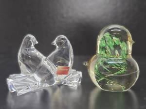 Vintage Crystal &amp Glass Birds - Including Baccarat