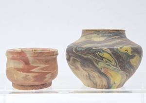2 Vintage Mid Century NEMADJI Art Pottery Vases