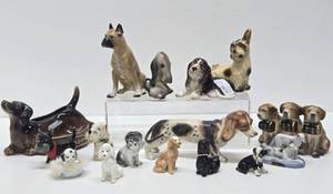 Collection of Vintage Ceramic Dog Figurines