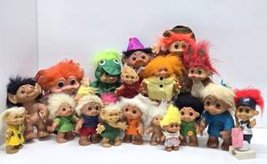 Large Collection of Vintage Troll Dolls