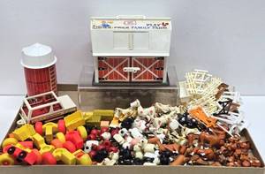HUGE Lot of Vintage Fisher Price Little People Accessories - Farm Animals Fences Tractors etc
