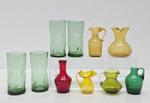 Nice Estate Lot of Colorful Vintage &amp Mid Century Glassware #2