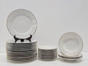 Formalities by Baum Bros Bernadette Ivory Porcelain Plates