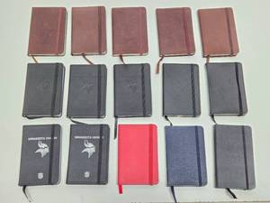 Lot of 15 Brand New Leather Writing Journals - Including MN Vikings