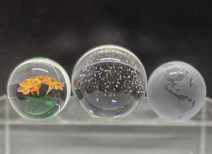 3 Art Glass Paperweights - Including Earth&nbsp