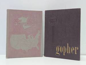 Vintage 1946 &amp 1947 University of Minnesota Gopher yearbooks