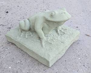 Heavy Concrete or Cement Frog Statue