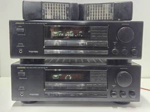 Pair of ONKYO AV Control Tuner Amplifiers wRemotes