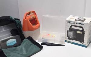 Estate Lot of Fishing Items - Including Humminbird Wide Eye Portable