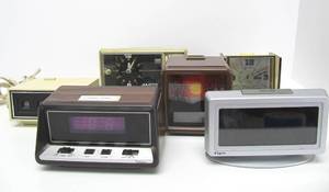 Very Cool Lot of 6 Retro Vintage Alarm Clocks