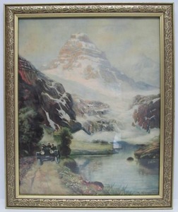 Very Nice old 1930s era Color Litho Print - Where Brooks Send Up a Cheerful Tune