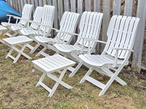 Quality GROSFILLEX Folding DeckPatio Chair &amp Tables