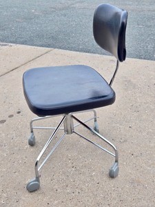 Excellent Danish Modern Rolling Office Chair - Danflex - Made in Denmark