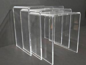 Fantastic Set of Mid Century Lucite Nesting Tables #1