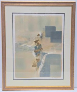 Excellent Framed Signed Vintage Abstract Artwork - Marked Number 1 of 1