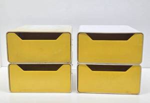 Retro Vintage Mod Plastic Storage Boxes wDrawers