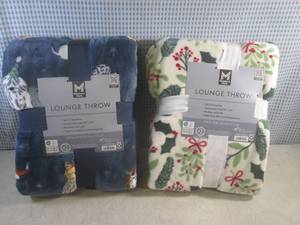 lot 3 image: (A-3) 2 Throw Blankets...