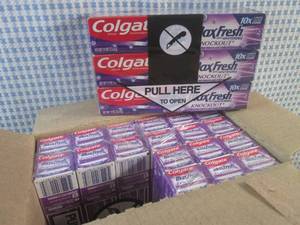 lot 15 image: (EC1) 24 Travel Size Colgate Max Fr...
