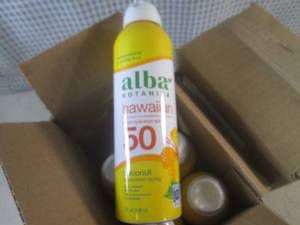 lot 111 image: (CS) 12 Spray Cans of Coconut Sunsc...