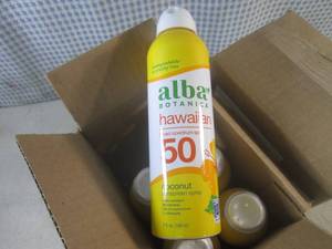 lot 112 image: (CS) 12 Spray Cans of Coconut Sunsc...